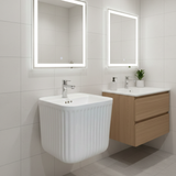 Lavabo Monobloc Design Strié - Dimensions 44x43 cm