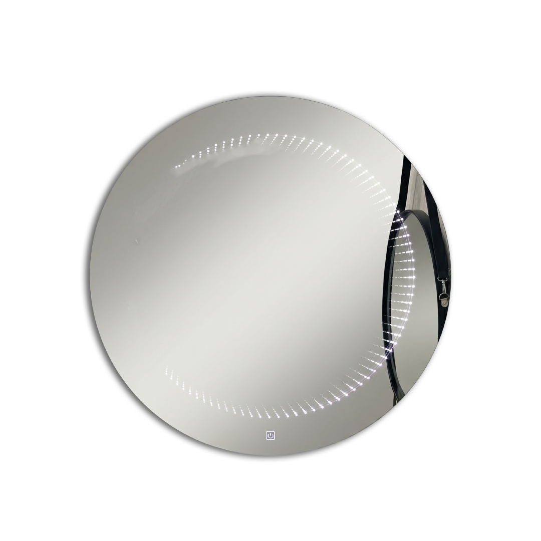Miroir LED Rond 3D – 3 couleurs (Ø 70 cm)