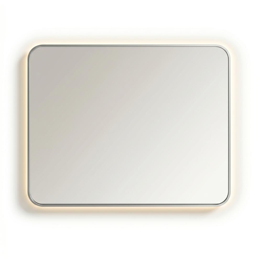 Miroir LED Rectangulaire  Cadre Chrome – (80x60 cm) J537 | INOVA