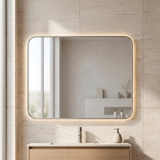 Miroir LED Rectangulaire  Cadre Chrome – (80x60 cm) J537 | INOVA