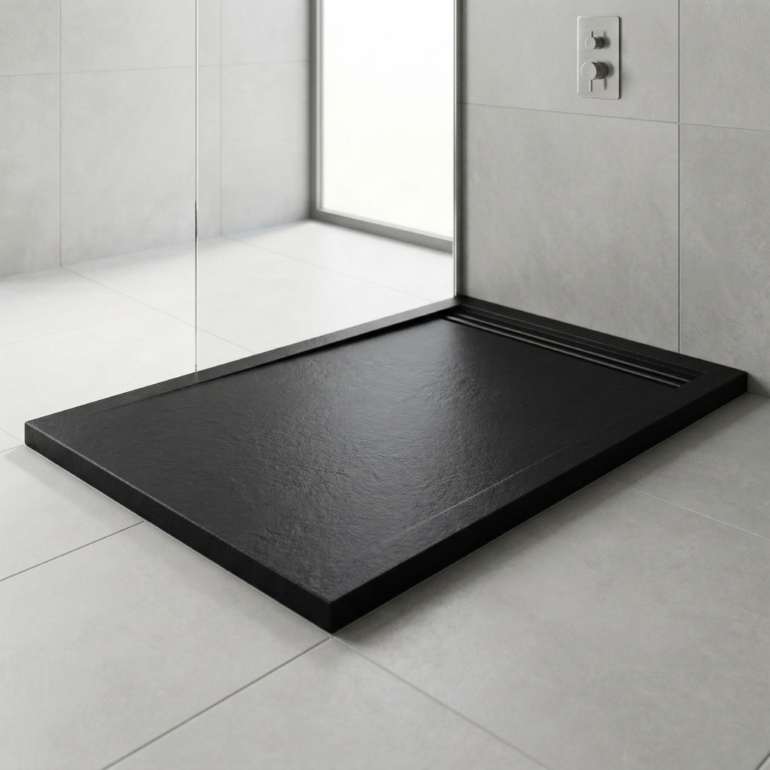 Receveur de douche Noir 120/80 cm