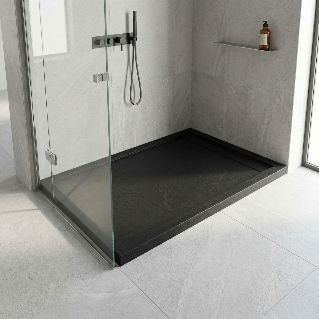 Receveur de douche Noir 120/80 cm