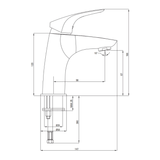 Mitigeur Lavabo Deante Cynia Chromé