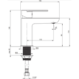 Mitigeur Lavabo Deante Alpina 95 - Noir Mat - Time Design
