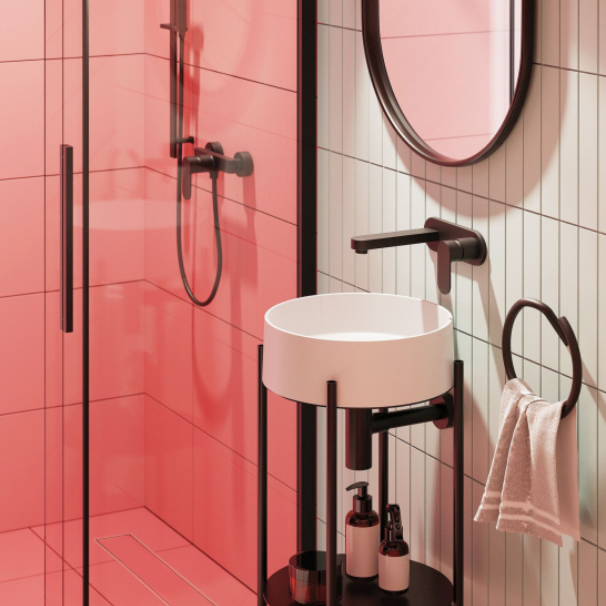 Mitigeur de Douche Deante Alpina Noir Mat - Time Design