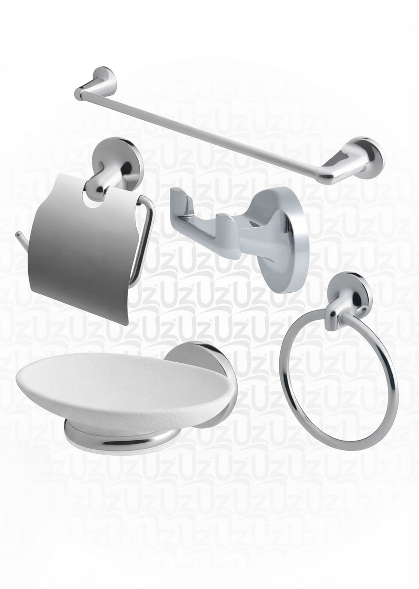 KIT D'ACCESSOIRES SALE DE BAIN KLUDI RAK PEARL CHROME