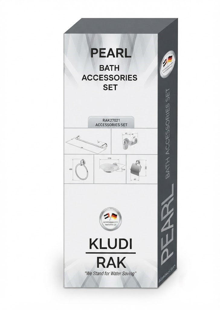 KIT D'ACCESSOIRES SALE DE BAIN KLUDI RAK PEARL CHROME