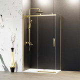 cabine de douche rectangulaire doré