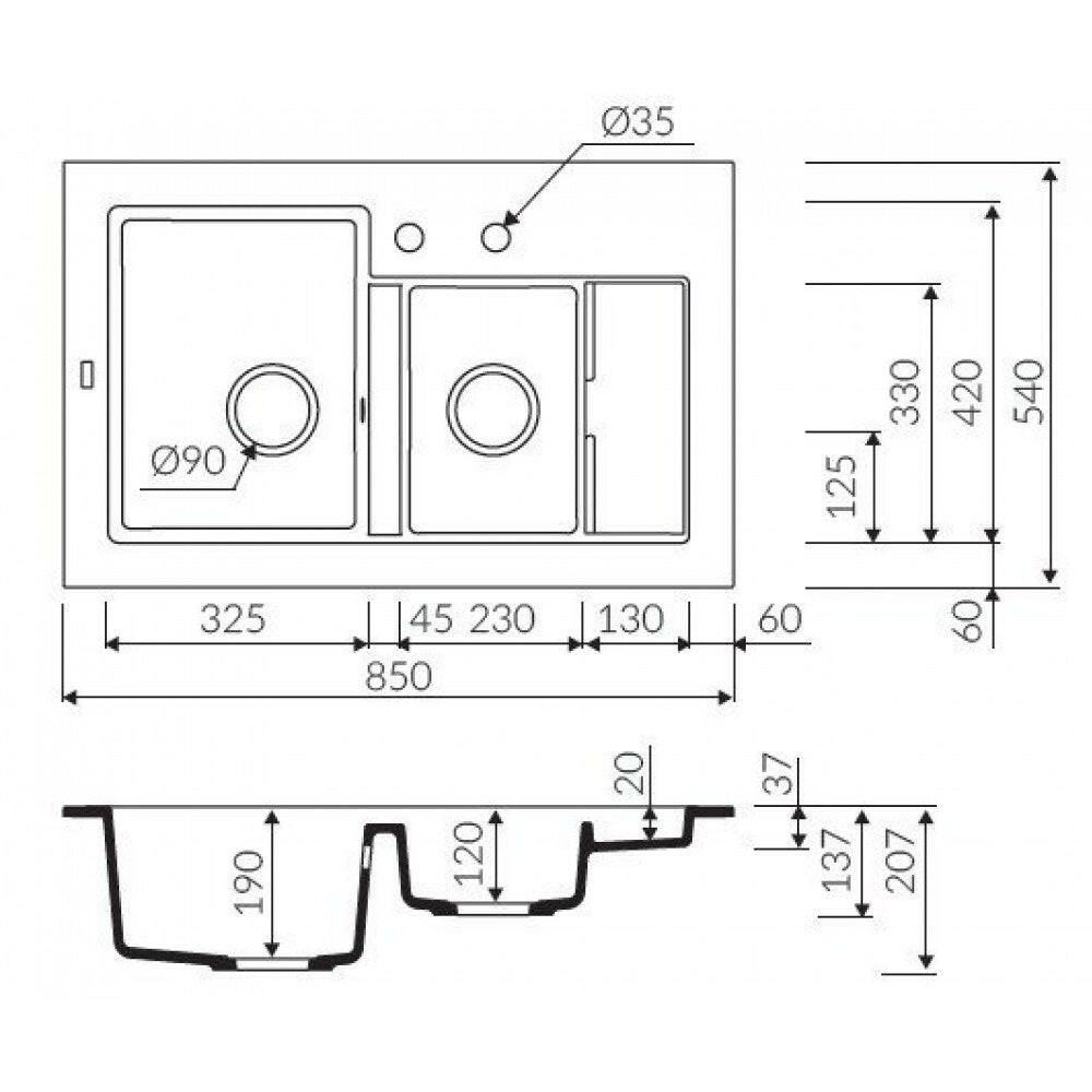 Evier Marmorin Combo - Time Design