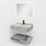 Pack Salle de Bain Premium : Grès Cérame Marbré Gris