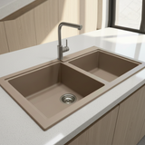 Évier Granit Eurêka 86x50 cm - 2 Bacs