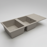 Évier Granit Lisbon 116x50 cm - 2 Bacs + Égouttoir