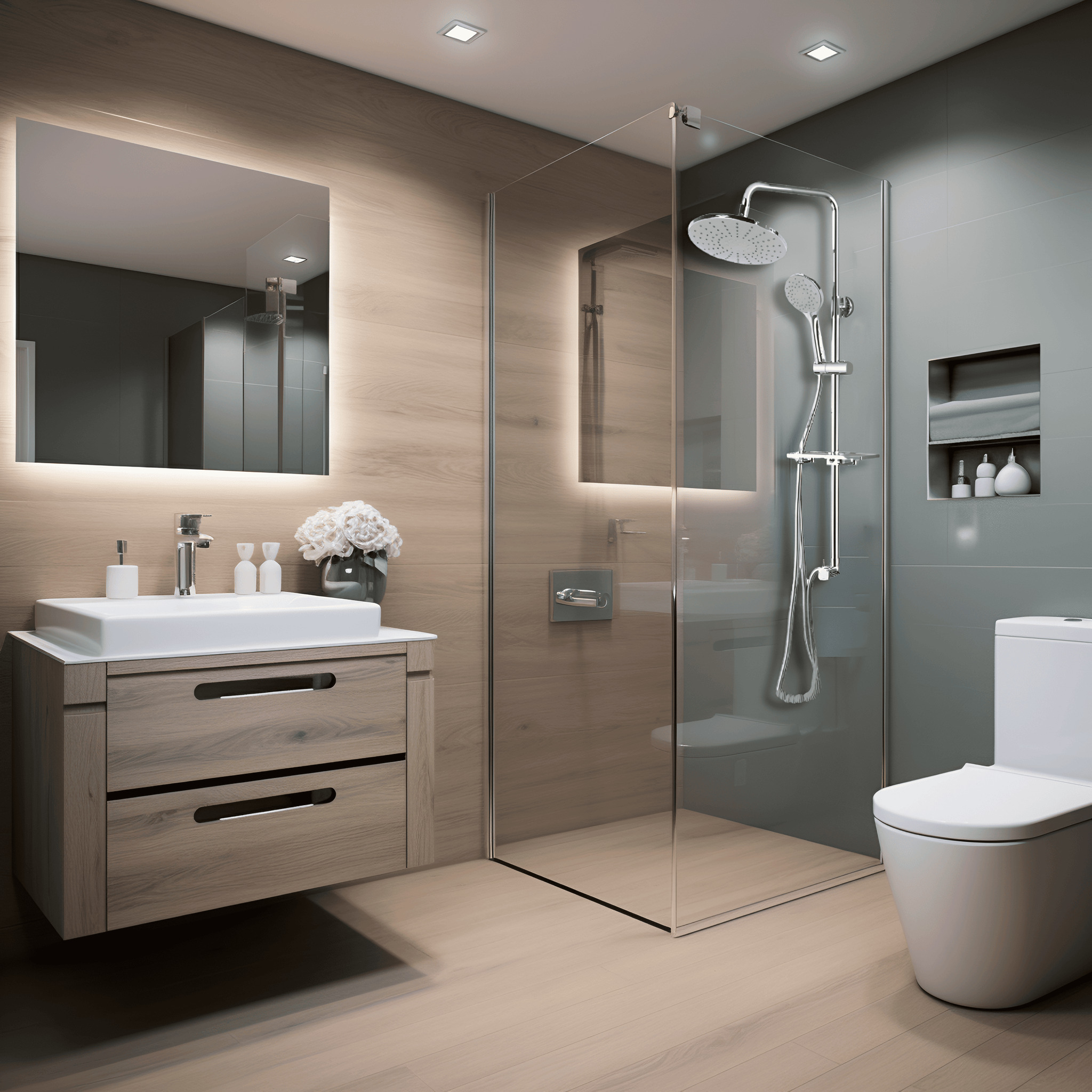 Colonne de douche Rond + inverseur