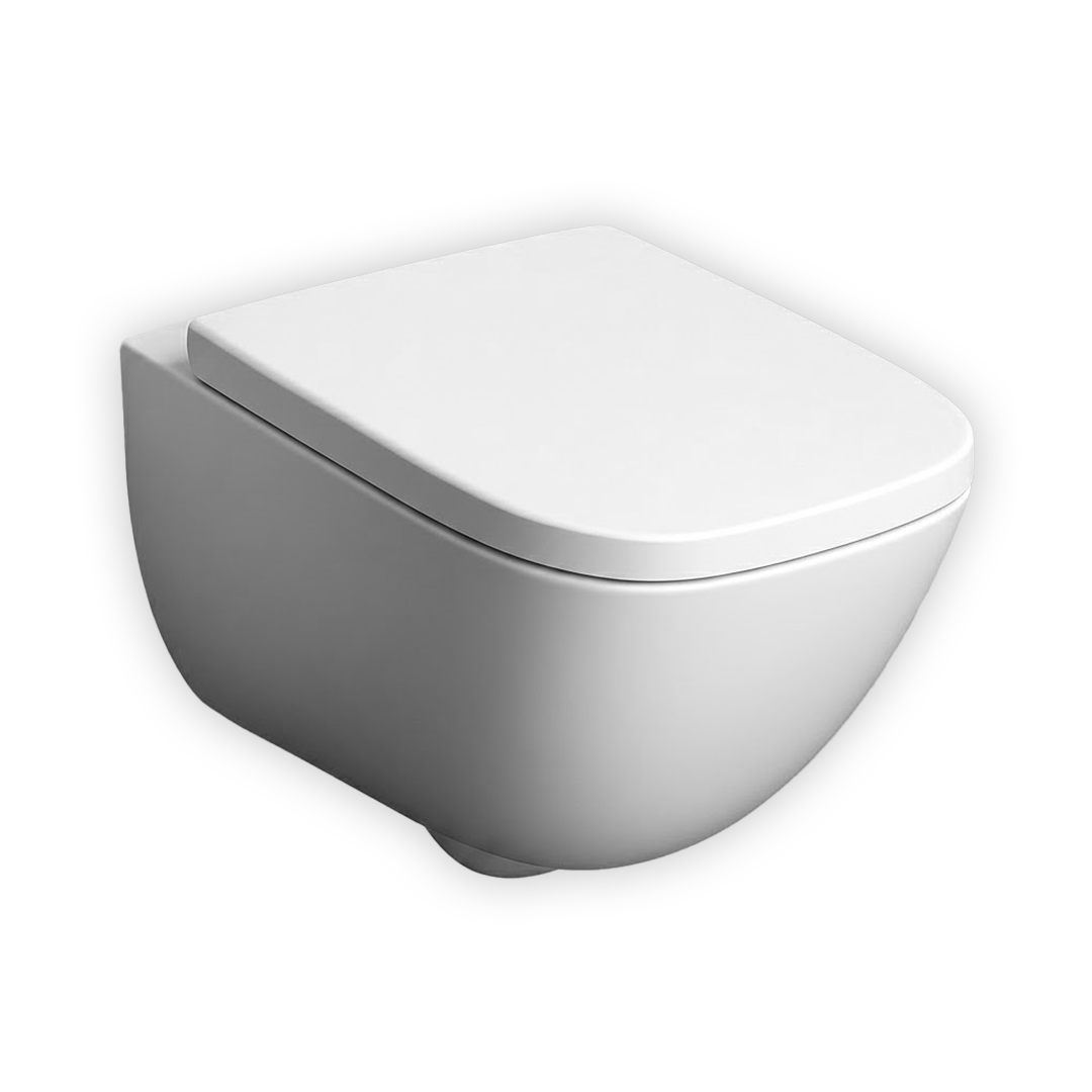 Cuvette WC Suspendue Geberit Premium Square Rimfree® avec Abattant Soft-Close