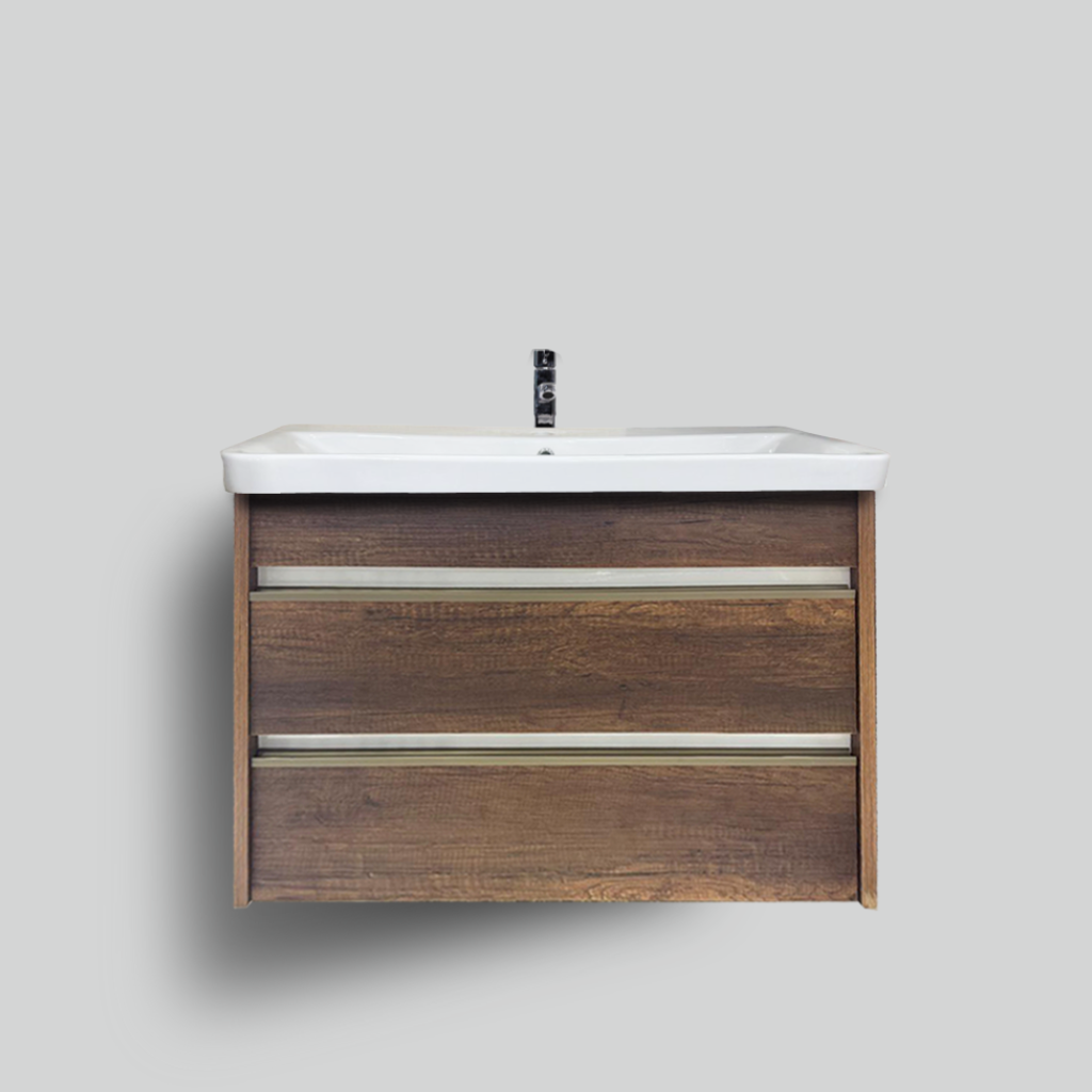 Meuble double tiroirs marron 80 cm