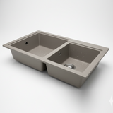 Évier Granit Eurêka 86x50 cm - 2 Bacs
