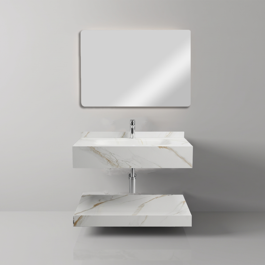 Pack Meuble Gres Calacata Gold 80CM - Time Design