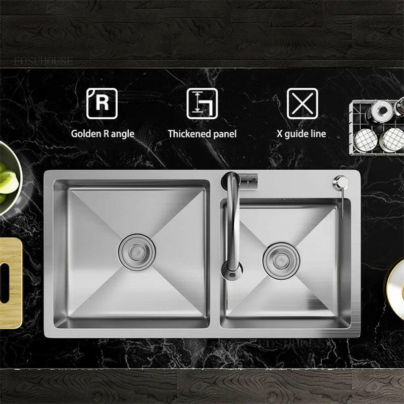 Evier Inox 2 bac - Time Design