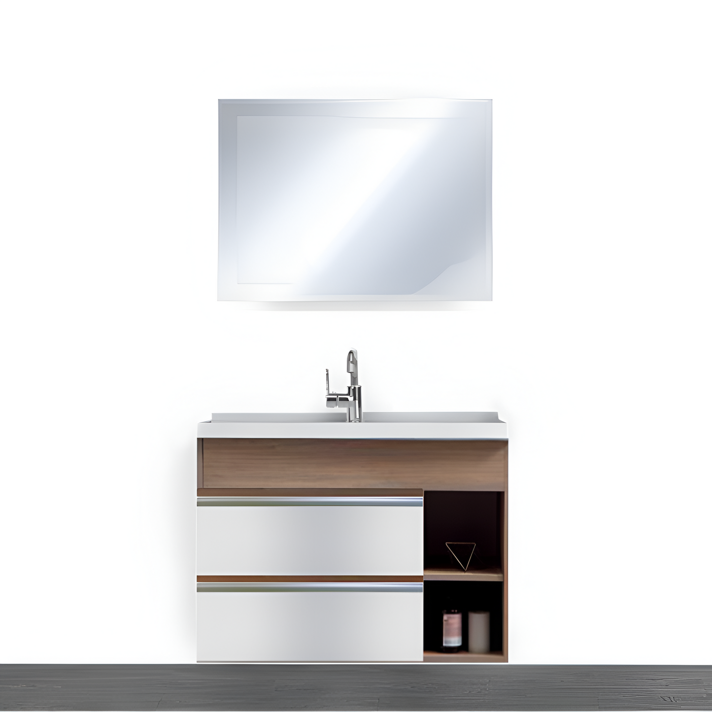 Meuble avec 2 tiroirs+2 niches