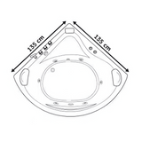 Baignoire Hydro 208 AB 135/135cm