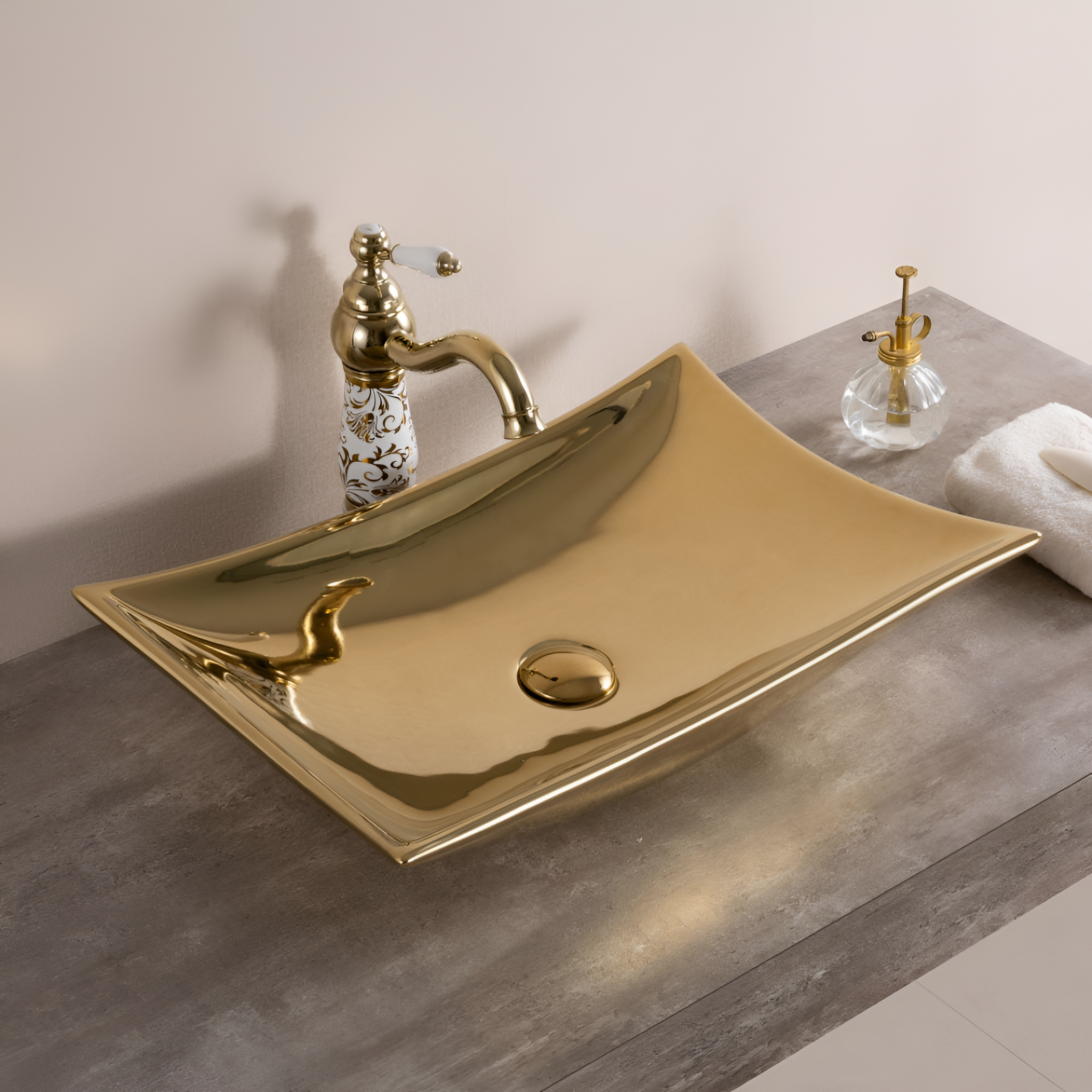 Vasque à poser Plume Doré