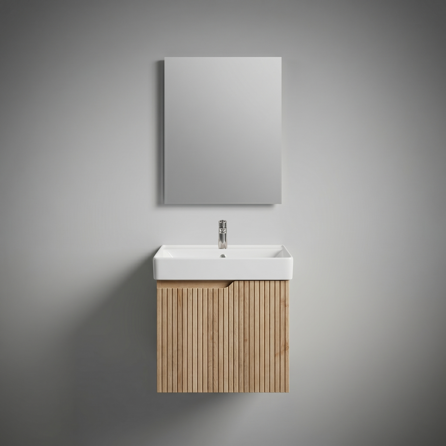 Pack Meuble Salle de Bain Square : Finition Chêne Naturel