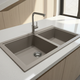 Évier Granit Eurêka 86x50 cm - 2 Bacs