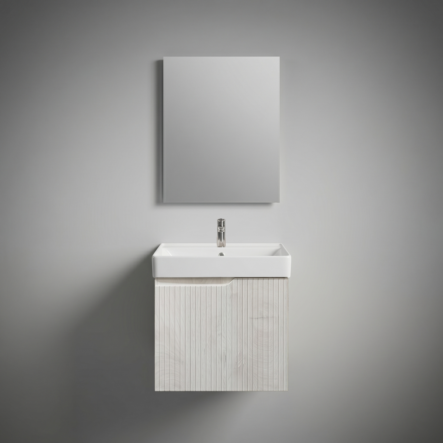Pack Meuble Salle de Bain Square : Finition Blanc Nacré