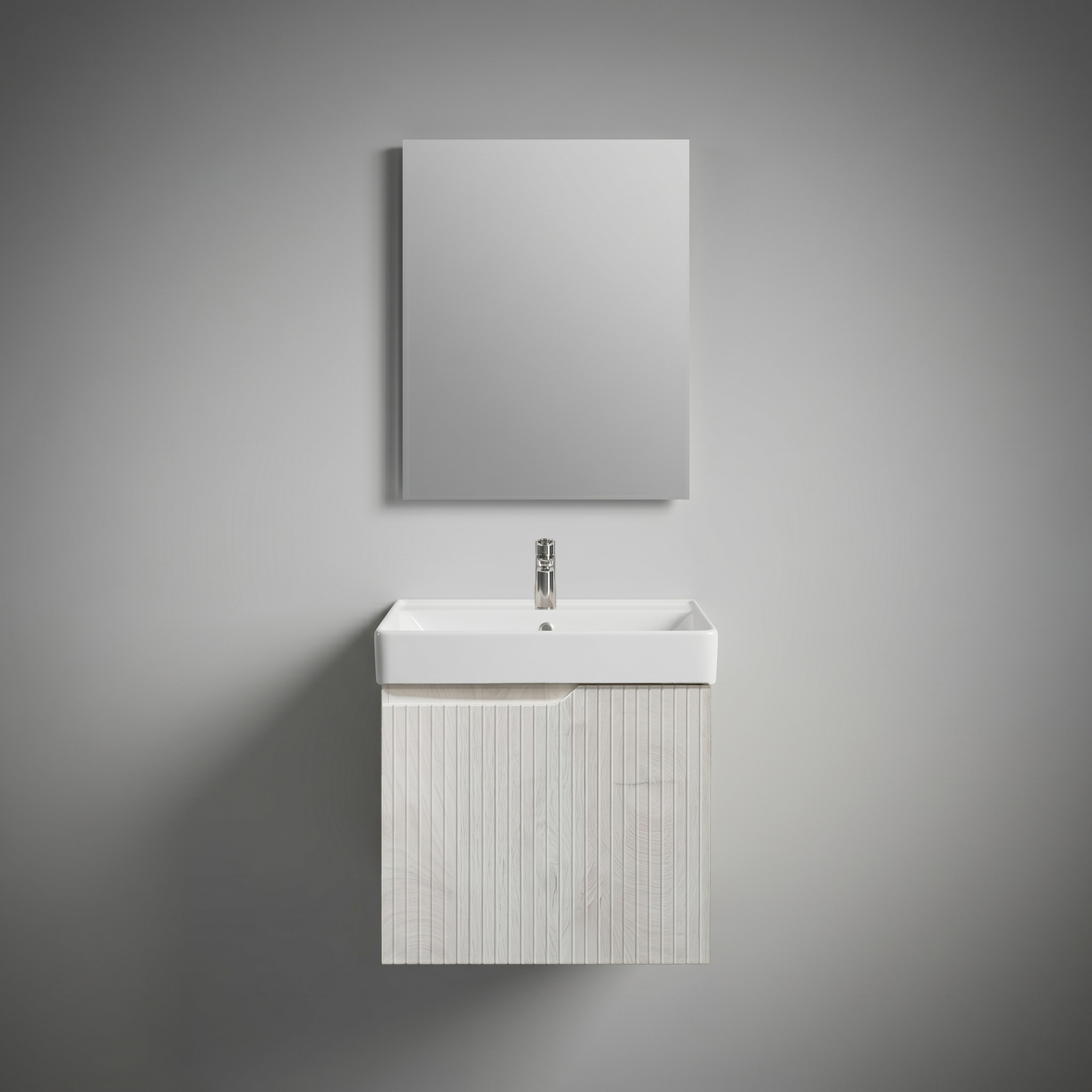 Pack Meuble Salle de Bain Square : Finition Blanc Nacré