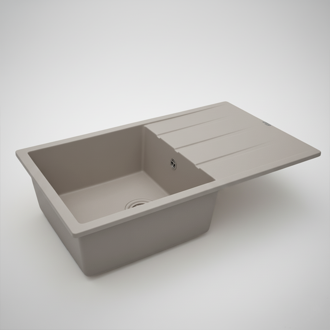 Évier Granit Lisbon 85x50 cm - 1 Bac + Égouttoir